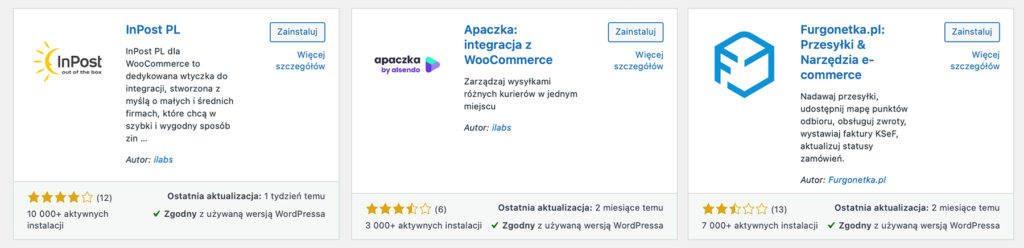 metody dostawy woocommerce